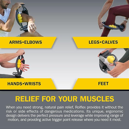 Rolflex Arm & Leg Massager Roller ??Muscle Roller to Address Golfer?™s Elbow, Tennis Elbow, Carpal