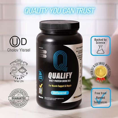 Unflavored Whey Protein Powder. Post Workout Recovery Drink, Gluten & Sugar Free, Highly Kosher