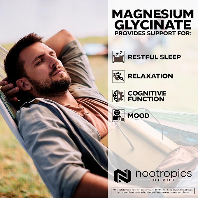 Magnesium Glycinate Capsules | 360 Count | Mineral Supplement | Magnesium Supplement | Supports