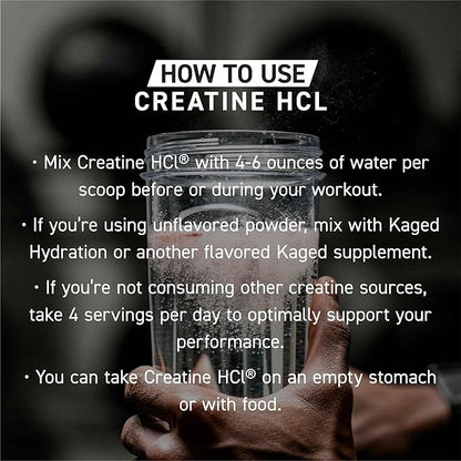 Kaged Creatine HCl Powder | Fruit Punch | Muscle Building & Recovery | Patented Creatine