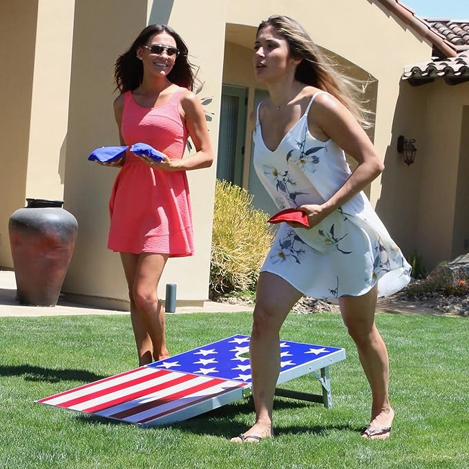 GoSports 4 x 2 ft Aluminum Cornhole Game Sets – Choose LED Lights or Standard - Set Includes 2