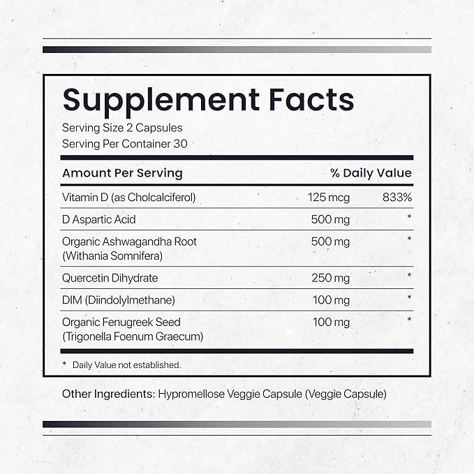 Nature's Pure Blend Peak Performance ??Testosterone Supplement for Men with D-Aspartic Acid