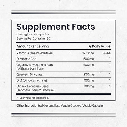 Nature's Pure Blend Peak Performance ??Testosterone Supplement for Men with D-Aspartic Acid