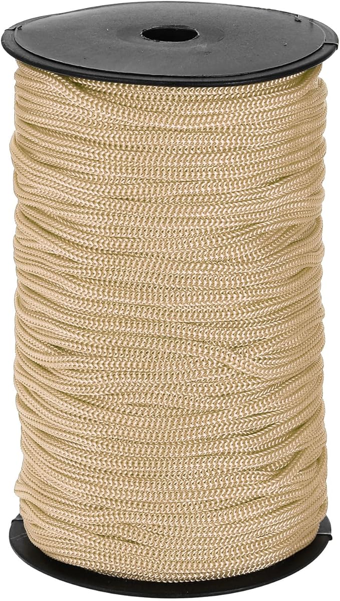 MECCANIXITY 3/16 Inch Polypropylene Rope Braided Ropes, 328ft Nylon Rope Hollow Utility Cord for