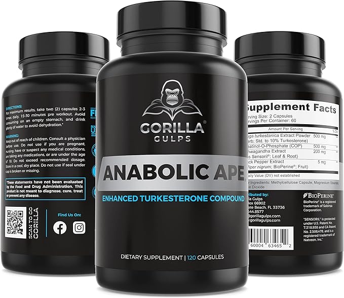 | Anabolic Ape ??Enhanced Turkesterone Compound | Turkesterone, Creatinol-O-Phosphate, Ashwagandha