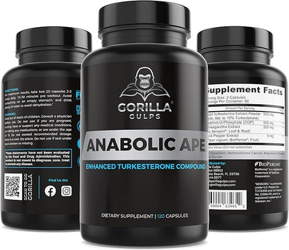 | Anabolic Ape ??Enhanced Turkesterone Compound | Turkesterone, Creatinol-O-Phosphate, Ashwagandha