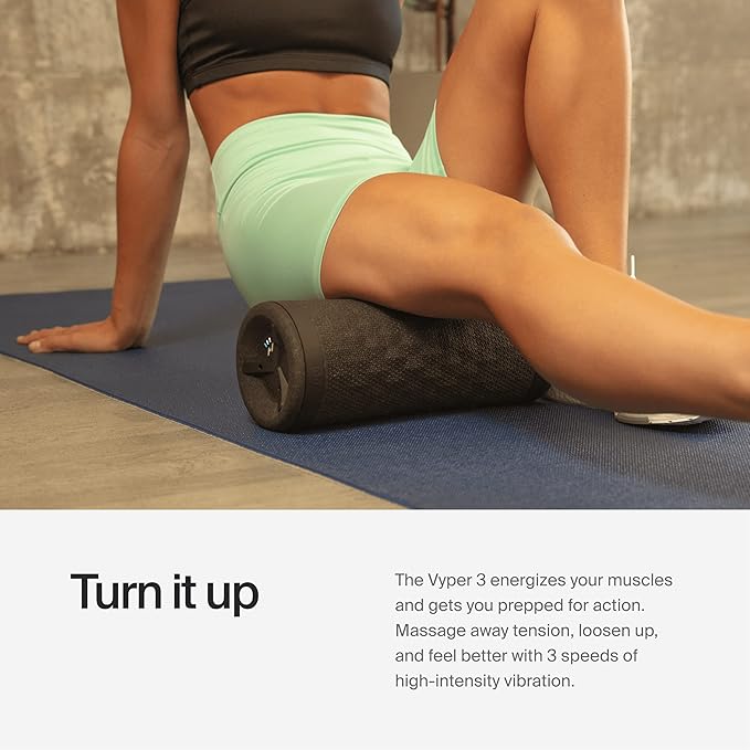 Hyperice Vyper 3 - Powerful High-Intensity Vibrating Foam Roller - Relieve Muscle Tension - Pre and