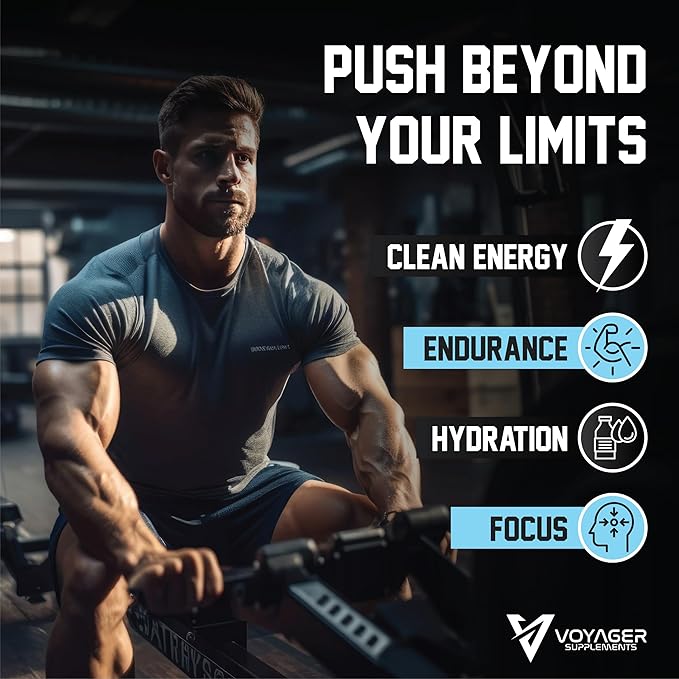 Voyager Pre-Workout Rocket Razz ??Creatine-Free Powder w/L-Citrulline, Beta-Alanine, Caffeine