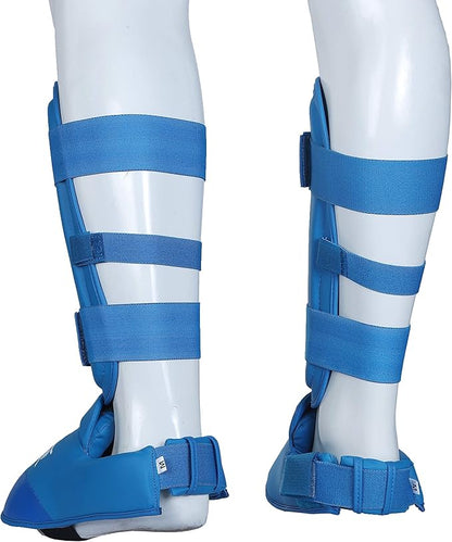 Twister WKF Karate Shin Guards | Taekwondo Shin-N-Step | Detachable Shin Guards with Foot