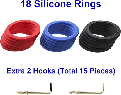 SUNGIFT Hook Ring Toss Game for Adults & Kids - Yard Hooky Ring Tossing Games - Hookie Wall Game