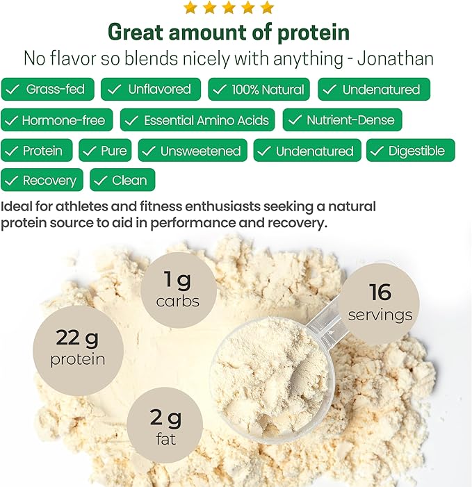 Z Natural Foods Grass-Fed Whey Protein Concentrate - Clean Whey Protein Powder from New Zealand