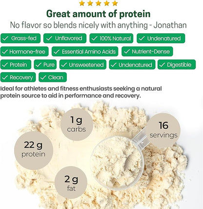 Z Natural Foods Grass-Fed Whey Protein Concentrate - Clean Whey Protein Powder from New Zealand