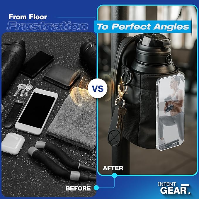 Magnetic Gym Bag with Magnetic Phone Holder for Gym Members - Strong Magnet Attaches to Gym