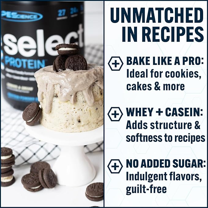 PEScience Select Protein Powder, Whey and Casein Blend, Clean Protein Powder for Women and Men, Low