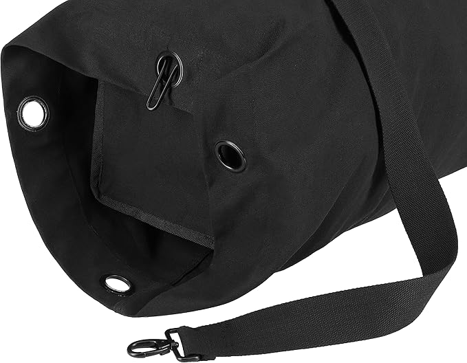WHITEDUCK Top Load Canvas Folding Duffel Bag, Water Resistant Army Style Shoulder Bag for Men and