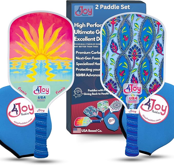 4Joy Pickleball Paddle Premio Series - Thermoformed Premium T700 Carbon Fiber Pickleball Paddless