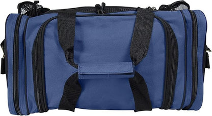 DALIX 17" Duffle Bag Dual Front Mesh Pockets (Black Gold Gray Dark Green Navy Blue Maroon Royal
