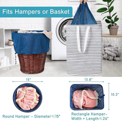 Polecasa Diamond Mesh Laundry Bags, 24 x 36 inches Heavy Duty Mesh Laundry Bag with ID Tag and