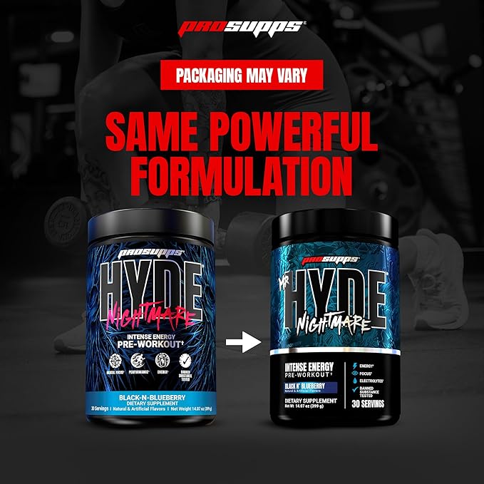 PROSUPPS Mr. Hyde Nightmare Pre Workout Powder with Caffeine & Beta Alanine - Preworkout for