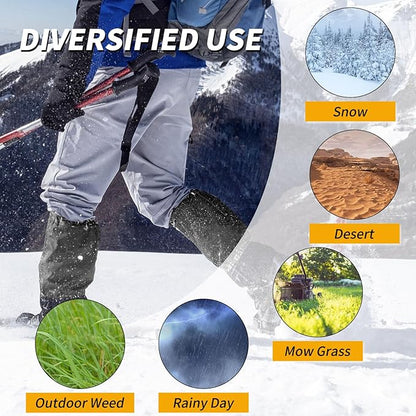 Leg Gaiters 100% Waterproof Adjustable Shoe Snow Boot Guard Gators for Hiking Shoe Cover Hunting