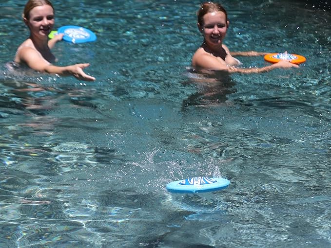 Disc - Water Disc Toy for Spring & Summer Fun - Skips, Slides, Jumps - Pools, Beaches & Backyards