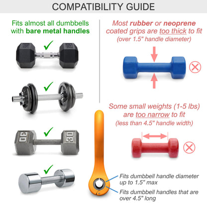 KETTLE GRYP Dumbbell to Kettlebell Grip Converter Handle Made in USA, Black