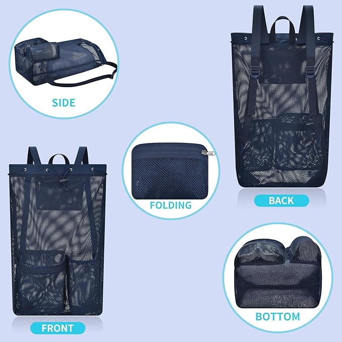 Mildbeer Large Drawstring Backpack for Men Women Athletic Gym Sports Workout Beach Swimming