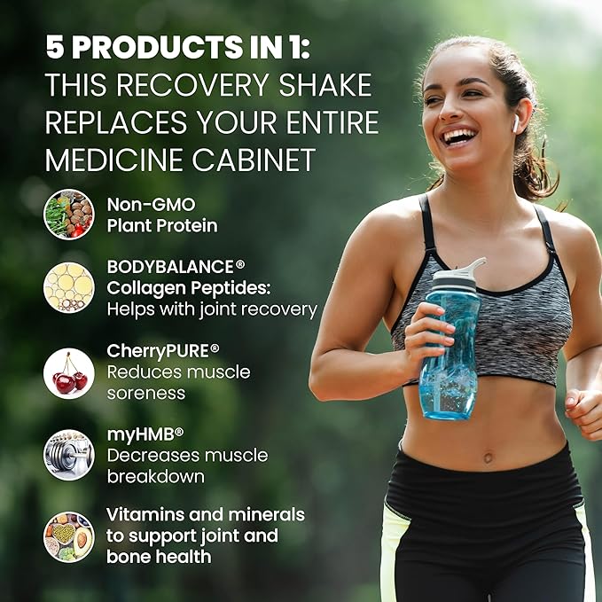 SaltWrap Protein Clinic - Total Body Recovery Shake with Collagen Peptides, HMB, Tart Cherry