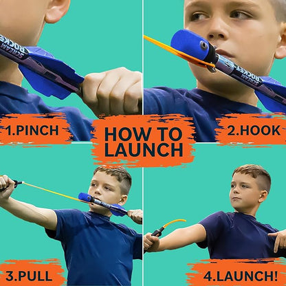 Toy Rocket Launcher for Kids: Best Outdoor Toys Slingshot Rockets Launchers Air Foam Rockets Games