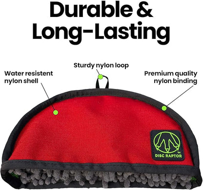 The Original Disc Golf Cleaning Tool with Microfiber & Turf | Flying Disc Golf Towel Accessories &