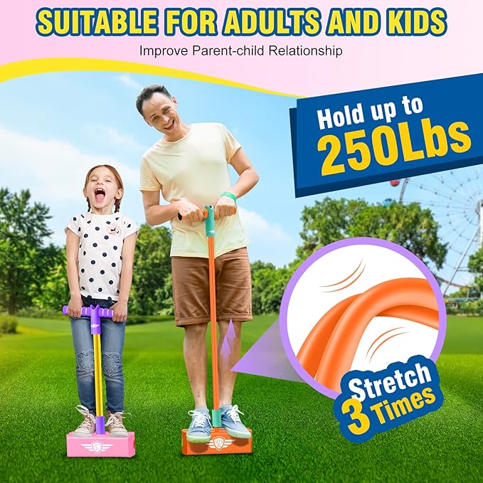 CUUGO LET'S GO! CG Jumping Promotes Growing Taller- Pogo Stick Foam Pogo Jumper for Kids, Toys for