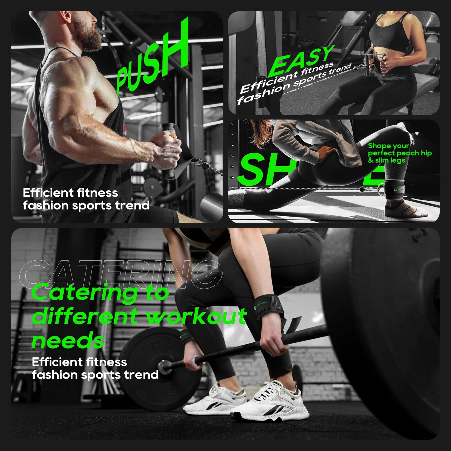 QPARVERS Cable Machine Attachment LAT Pulldown Attachments Cable Machine Accessories for Home Gym