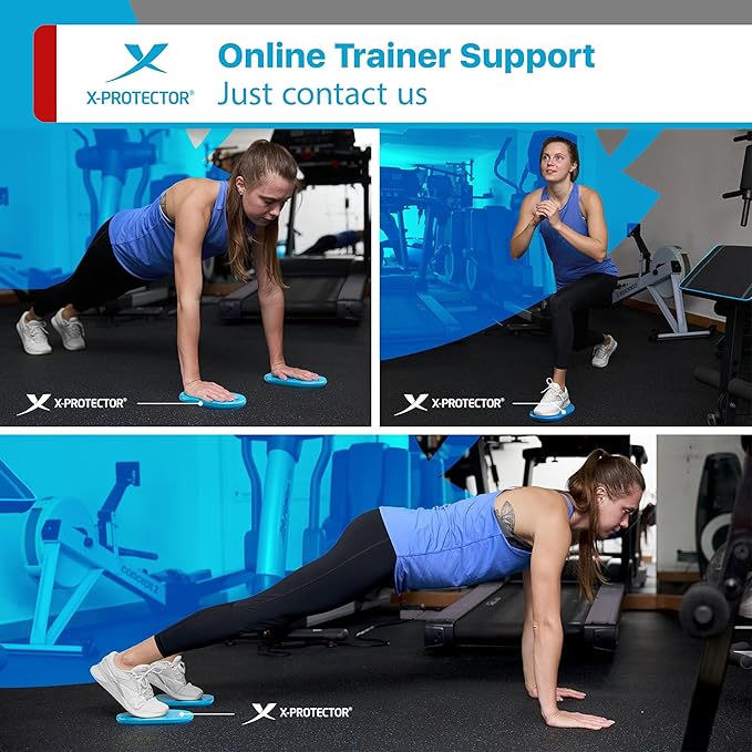 X-Protector Sliders for Working Out - 2 PCS - Double-Sided Exercise Sliders for Hard & Carpeted