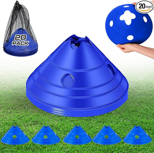 ShinyRelief Jumbo Disc Cones Jumbo Soccer Cones with Mesh Bag Giant Large Agility for Soccer