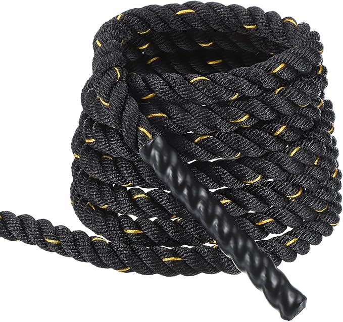 MECCANIXITY Battle Rope 20ft x 1 Inch Polyester Workout Rope Heavy Fitness Exercise Rope for