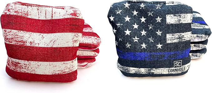 Professional Dual Sided Cornhole Bags- 16 oz 6x6 w/Premium Resin Fill - Official Tournament
