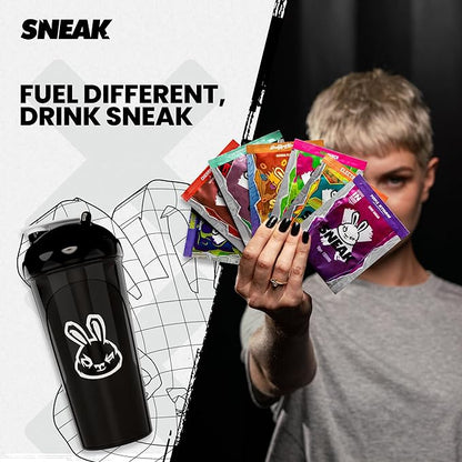 SNEAK Energy Drink Starter Pack | 9 Sachets with Monochrome Shaker | No Sugar. No Nasties. Just