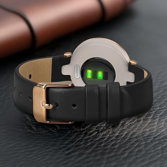 kwmobile Real Leather Watch Strap Compatible with Garmin Lily Sport - Fitness Tracker Replacement