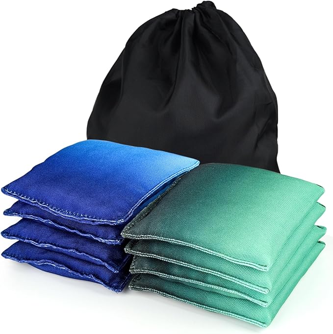 Weather Resistant Cornhole Bags, Gradient Corn Hole Bags Set of 8, Cornhole Bean Bags, Modified