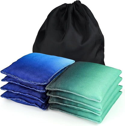 Weather Resistant Cornhole Bags, Gradient Corn Hole Bags Set of 8, Cornhole Bean Bags, Modified