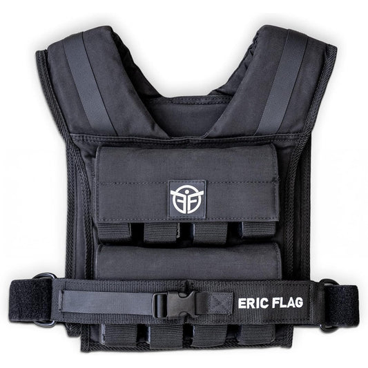 ERIC FLAG 40 lb Weighted Vest for Men & Women - Adjustable 0-40 lb with 16 Iron Weight, Heavy-Duty