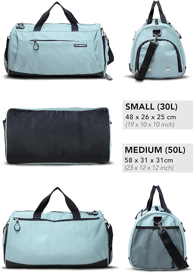 Fitgriff® Gym Bag for Men & Women with Shoe & Wet Compartment - Duffle Bag for Travel, Sports