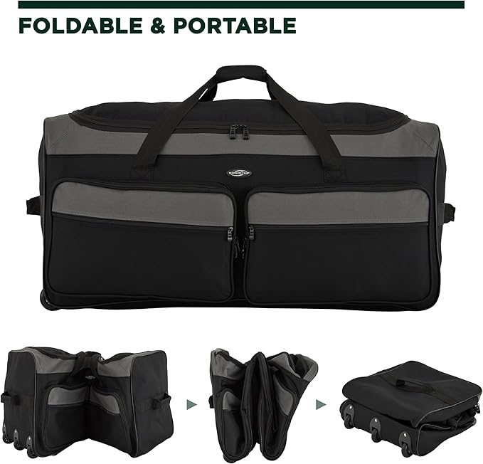 Travelers Club 36" Asgard 3-Wheel Rolling Duffel Bag