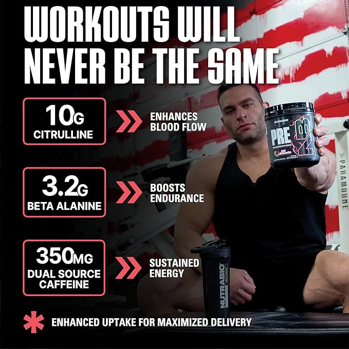 NutraBio Preworkout Powder, Watermelon| Explosive Energy, Laser Focus, Extreme Pumps| Pre Workout