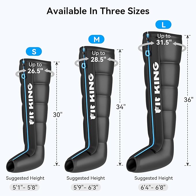 FIT KING Cordless Recovery System, Professional Air Compression Massager, Reduces Muscle Pain and