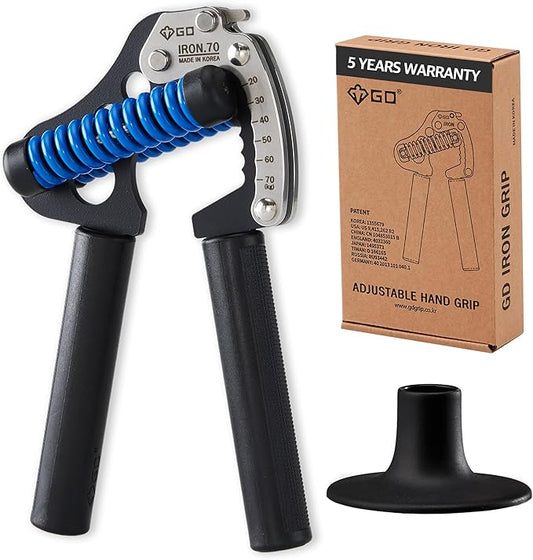 GD Iron Grip 70 Hand Grip Strengthener (Adjustable Hand Grip) Wrist and Forearm Strength Trainer
