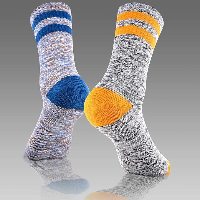 FEIDEER Hiking Walking Socks For Women, Multi-pack Outdoor Recreation Socks Moisture Wicking Crew