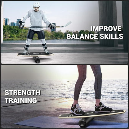 Sportneer Balance Board - 7 Modes Wobble Board with Adjustable Stoppers - Exercise Balancing