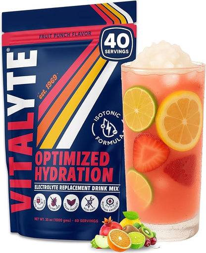 Vitalyte Electrolyte Powder Drink Mix, Isotonic Electrolyte Hydration Mix, Gluten Free Post Workout