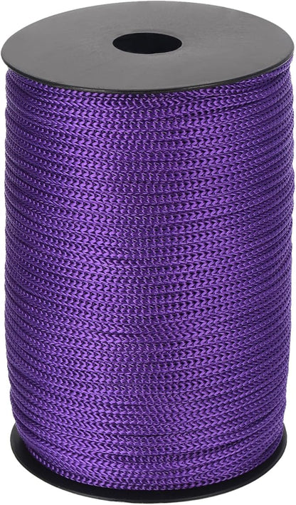 MECCANIXITY 5/32 Inch Polypropylene Rope Braided Ropes, 328ft Camping Rope Hollow Utility Cord for
